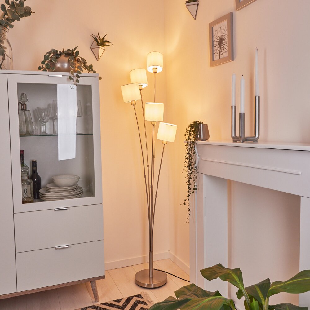 Lampadaire Alsen Nickel mat, 5 lumières main product photo