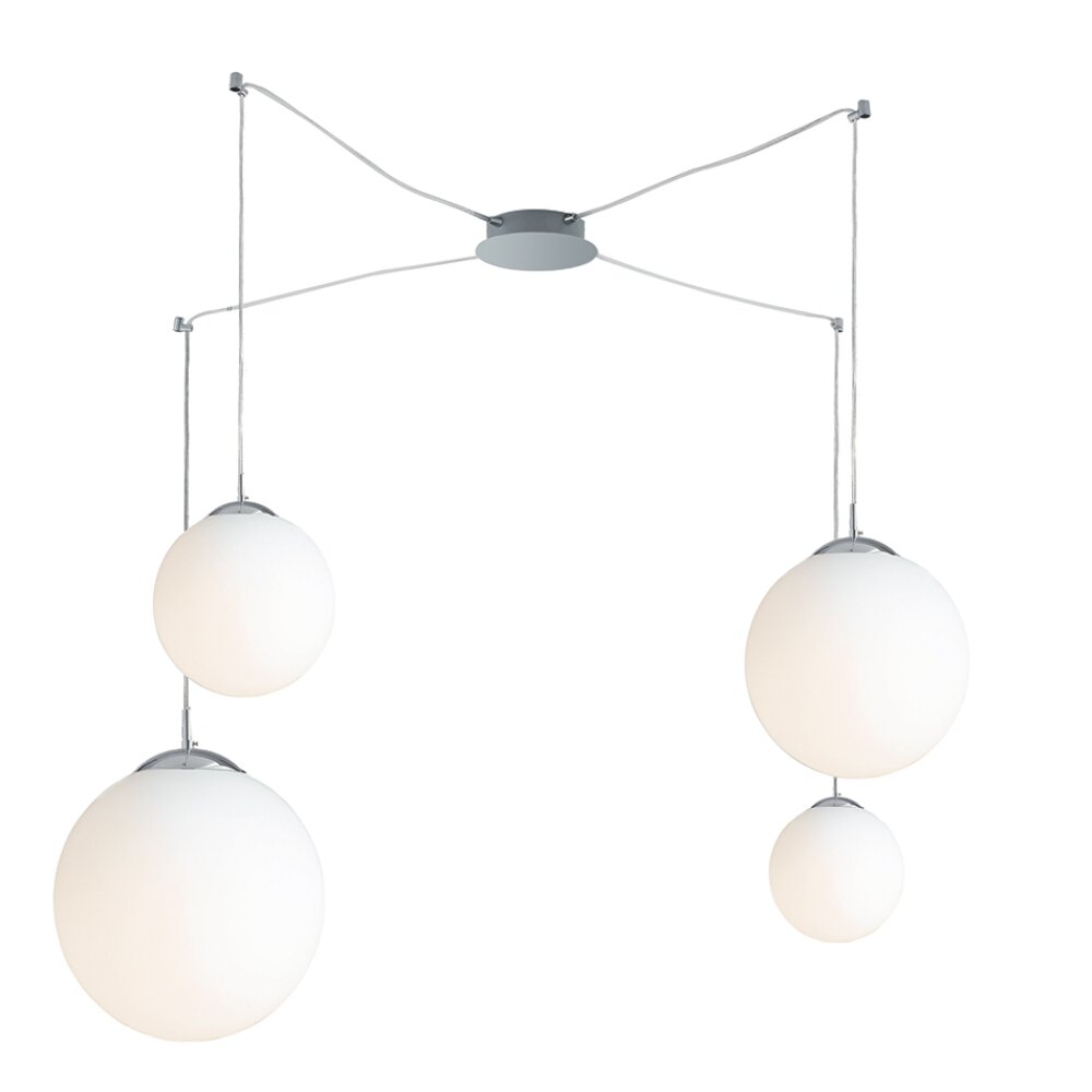 Suspension Luce-Design City Chrome, 4 lumières main product photo