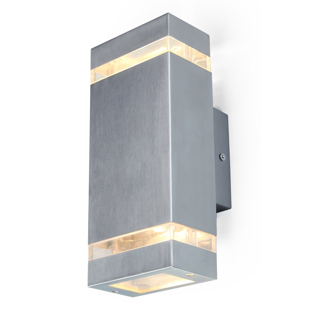 Applique murale d'extérieur Lutec Focus Acier inoxydable, 2 lumières main product photo
