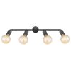 Plafonnier Globo OTTILIE Brun foncé, Nickel mat, 4 lumières