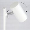 Lampadaire Javel Chrome, Blanc, 3 lumières