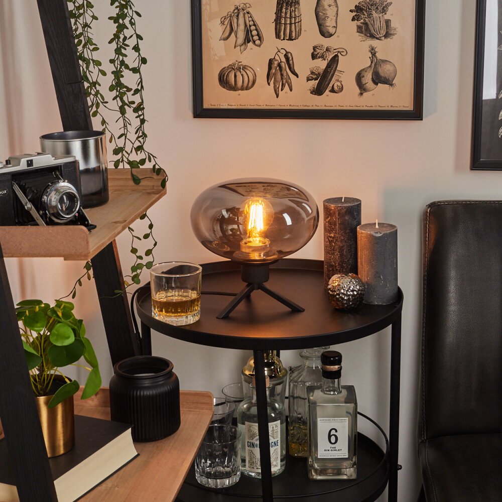 Lampe de table Barnegat Noir, 1 lumière main product photo