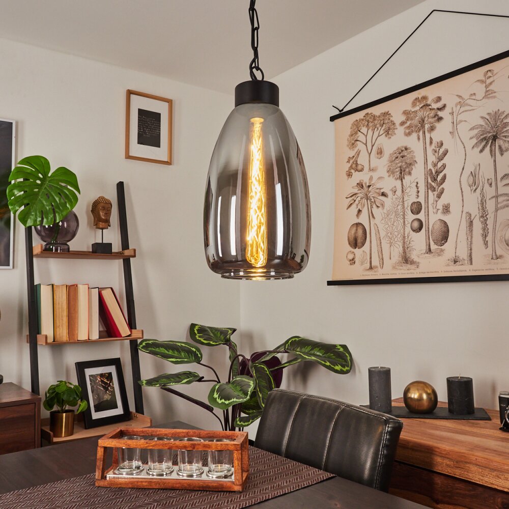 Suspension Larobe Noir, 1 lumière main product photo