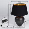 Lampe de table Tapona Anthracite, 1 lumière