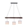 Suspension Leuchten-Direkt BARK Écru, Noir, 3 lumières