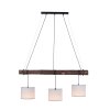 Suspension Leuchten-Direkt BARK Écru, Noir, 3 lumières