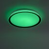 Plafonnier Leuchten-Direkt LOLAsmart-KARI LED Argenté, 1 lumière, Télécommandes, Changeur de couleurs