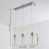 Suspension Chiedent Chrome, 3 lumières