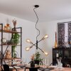 Suspension Gryon Laiton, Noir, 4 lumières