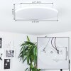 Plafonnier Bergell LED Blanc, 1 lumière