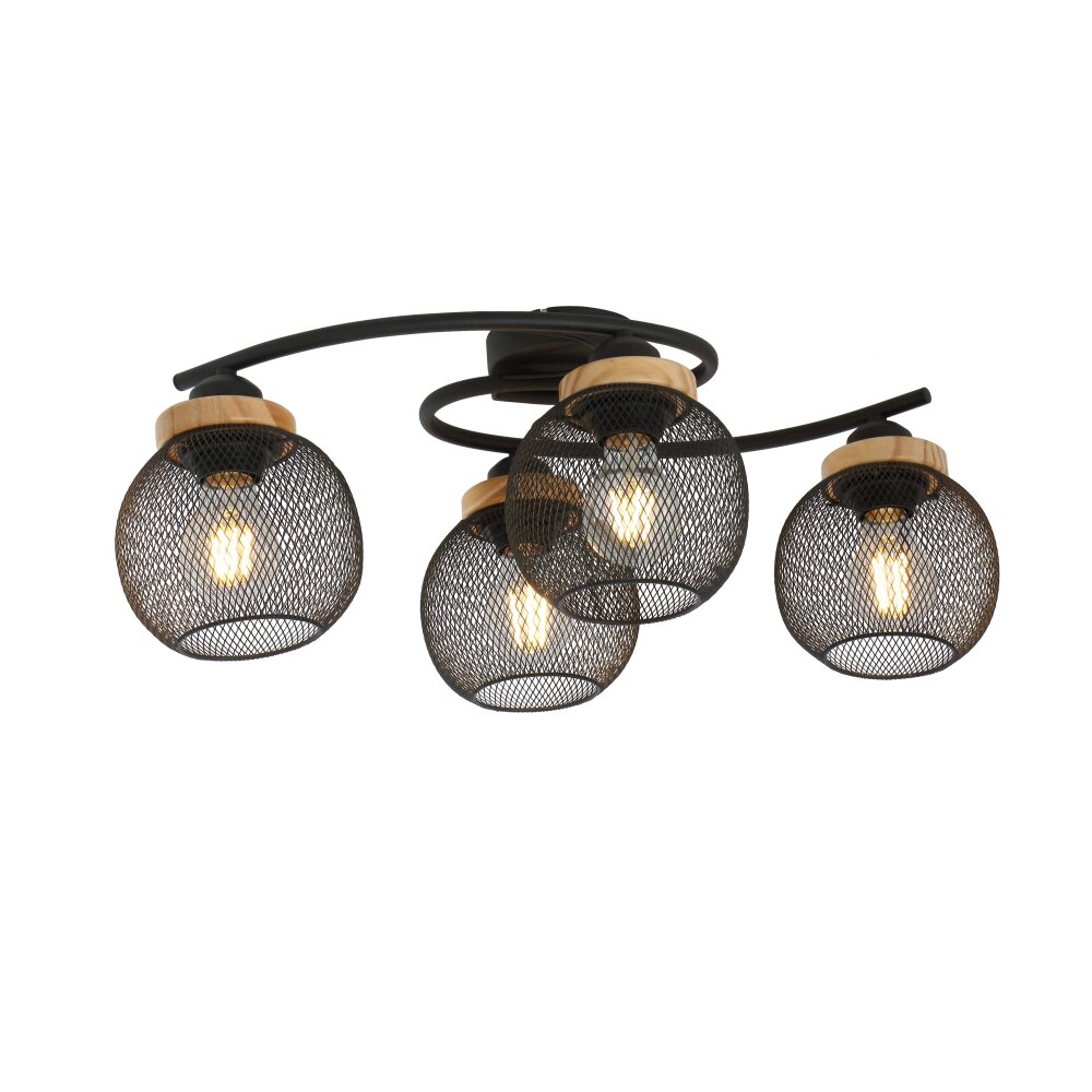 Plafonnier Globo PABLO Noir, 4 lumières main product photo