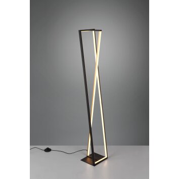 Lampadaire Trio-Leuchten Edge LED Noir, 1 lumière