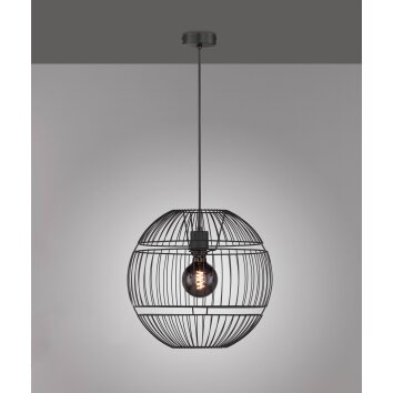 Suspension Fischer-Honsel Drops Noir, 1 lumière