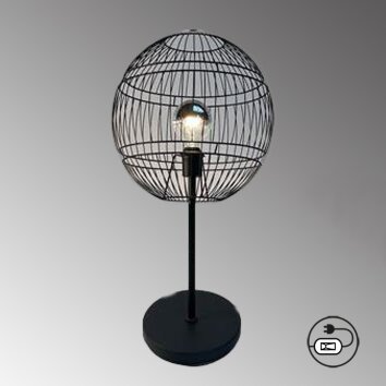 Lampe de table Fischer-Honsel Drops Noir, 1 lumière
