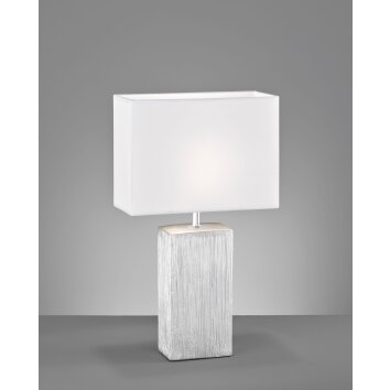 Lampe de table Fischer-Honsel Flens Argenté, 1 lumière