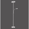 Lampadaire Leuchten-Direkt LOLAsmart-ROCCO LED Acier brossé, 1 lumière, Télécommandes