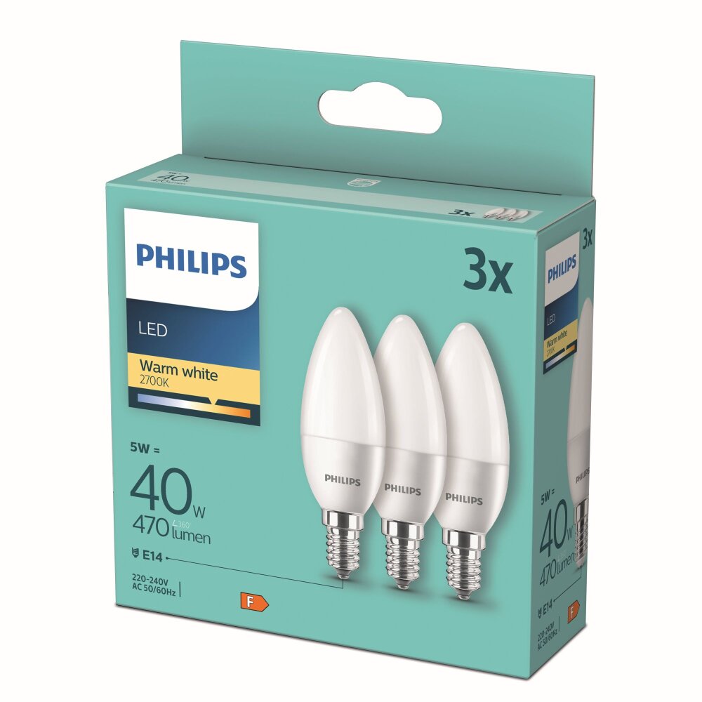 LED E14 5 Watt 2700 Kelvin 470 Lumen Philips main product photo