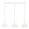 Suspension Steinhauer Bjorr Blanc, 3 lumières