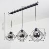 Suspension Uarau Noir, 3 lumières Suspension Uarau Noir, 3 lumières