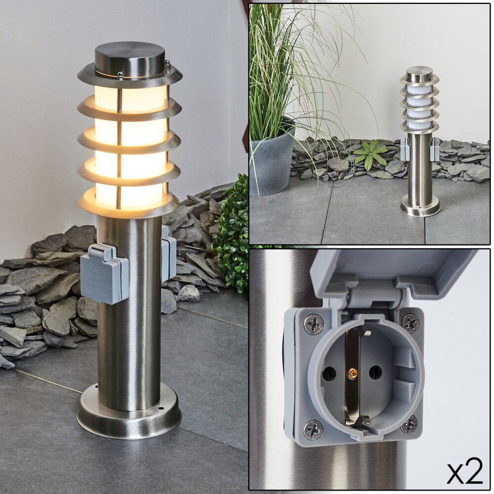 Borne lumineuse Tunes Nickel mat, 1 lumière main product photo