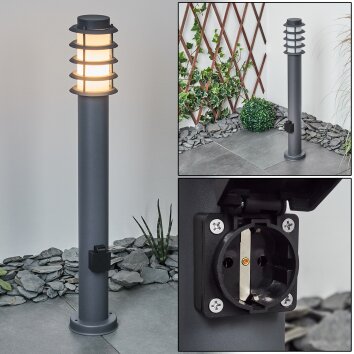 Borne lumineuse Caserta Anthracite, 1 lumière