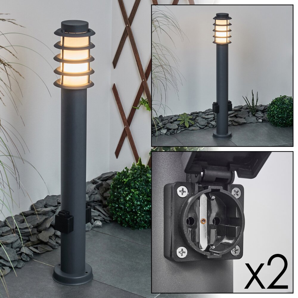 Borne lumineuse Tunes Anthracite, 1 lumière main product photo