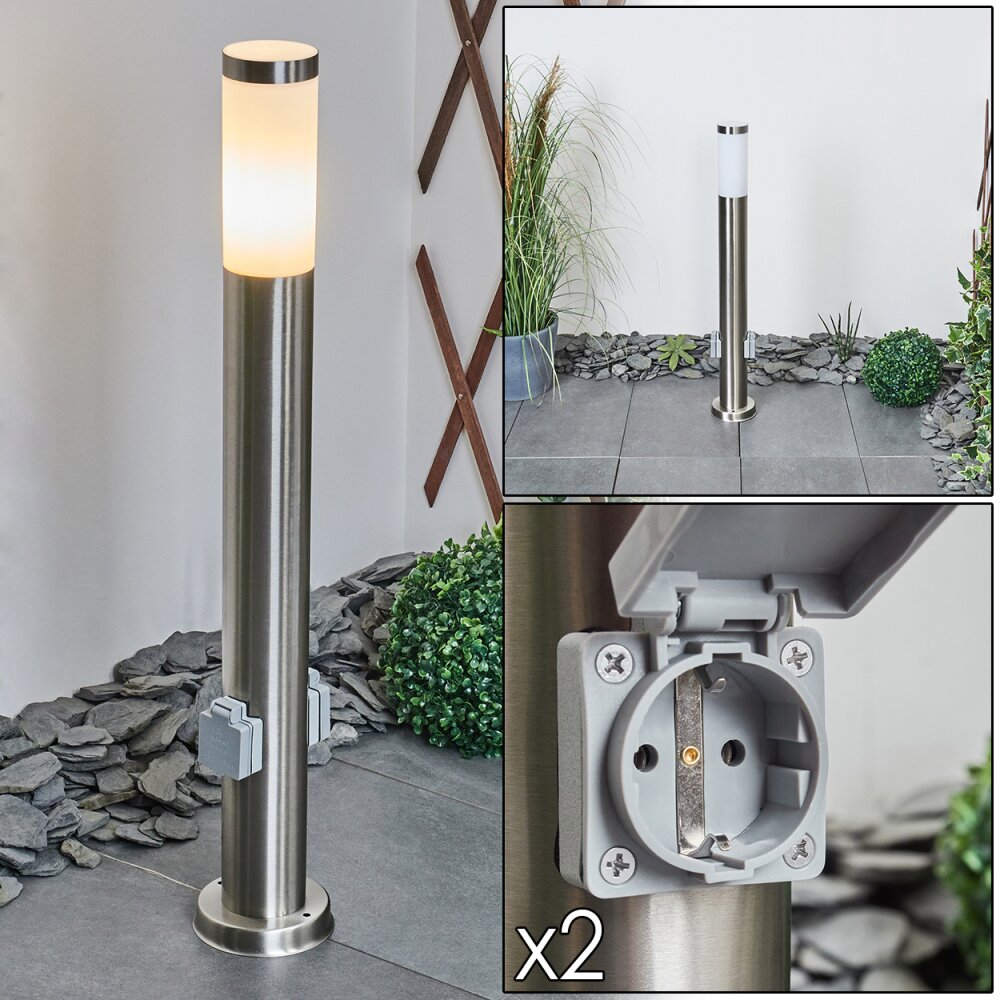 Borne lumineuse Sessa Nickel mat, 1 lumière main product photo
