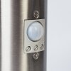 Borne lumineuse Tunes Nickel mat, 1 lumière, Détecteur de mouvement