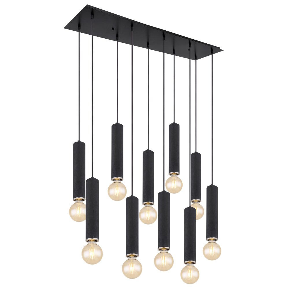 Suspension Globo MARION Noir, 10 lumières main product photo