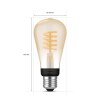 LED E27 7 Watt 2200 - 4500 Kelvin 550 Lumen Philips Hue White Ambiance