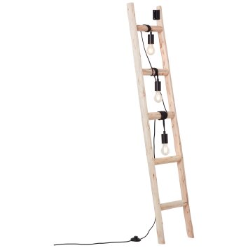 Lampadaire Brilliant Ladder Écru, Noir, 3 lumières