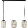 Suspension Brilliant Tannah Noir, 3 lumières