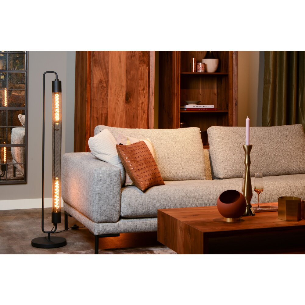 Lampadaire Lucide CALIXT Noir, 2 lumières main product photo