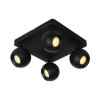 Plafonnier Lucide FAVORI Noir, 4 lumières