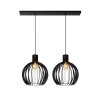 Suspension Lucide MIKAELA Noir, 2 lumières
