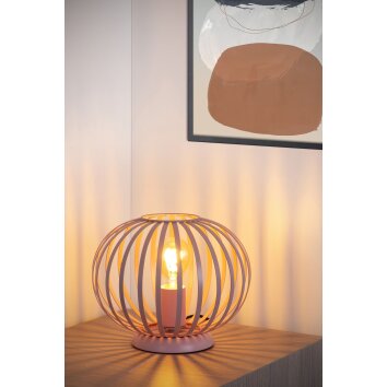 Lampe de table Lucide MERLINA Rose, 1 lumière