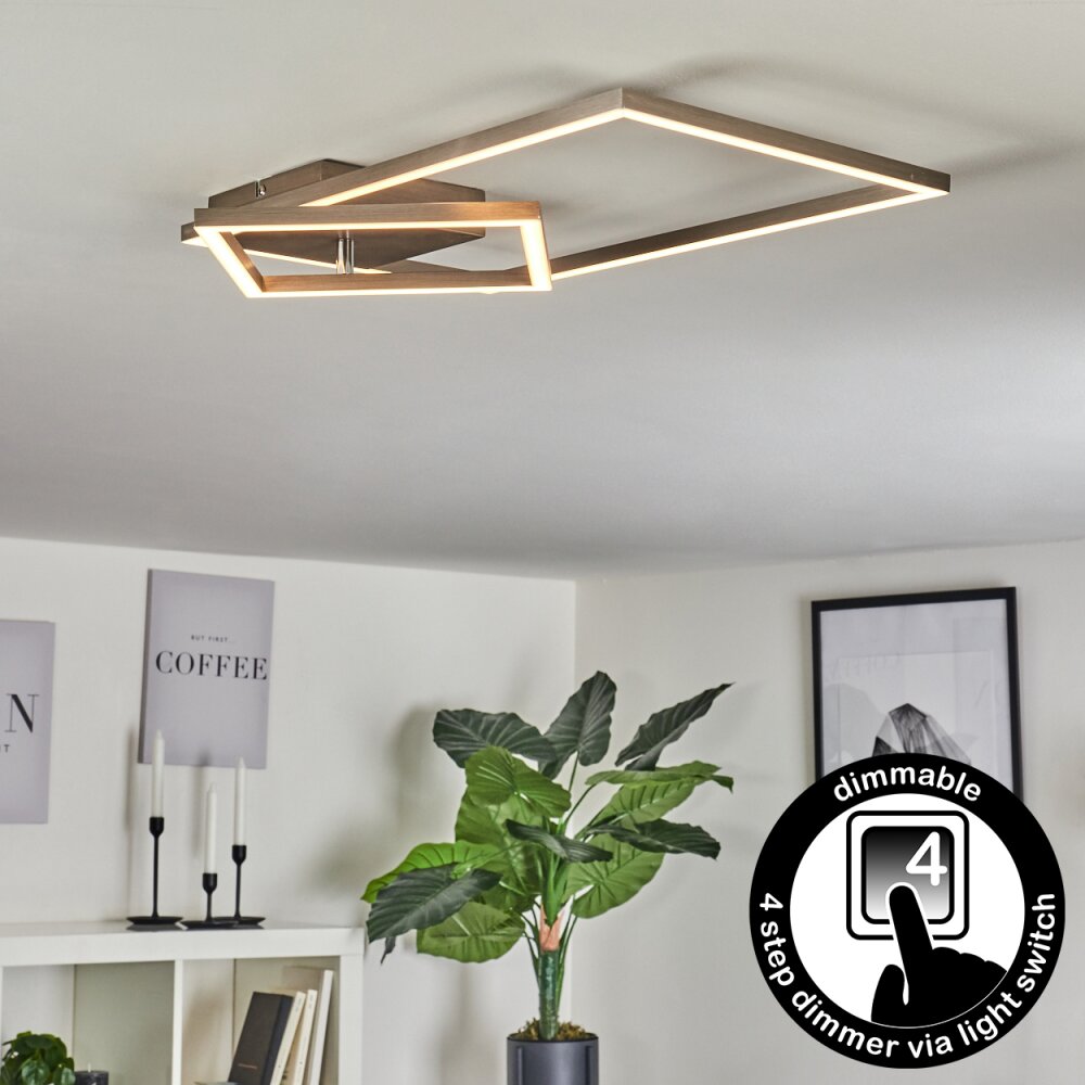 Plafonnier Doyon LED Nickel mat, 1 lumière main product photo