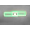 Plafonnier Trio-Leuchten Ganado LED Nickel mat, 2 lumières, Télécommandes, Changeur de couleurs