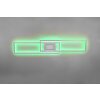 Plafonnier Trio-Leuchten Ganado LED Nickel mat, 2 lumières, Télécommandes, Changeur de couleurs
