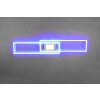 Plafonnier Trio-Leuchten Ganado LED Nickel mat, 2 lumières, Télécommandes, Changeur de couleurs