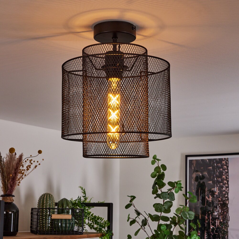 Plafonnier Amsoldingen Noir, 1 lumière main product photo