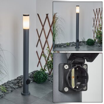 Borne lumineuse Sessa Anthracite, 1 lumière