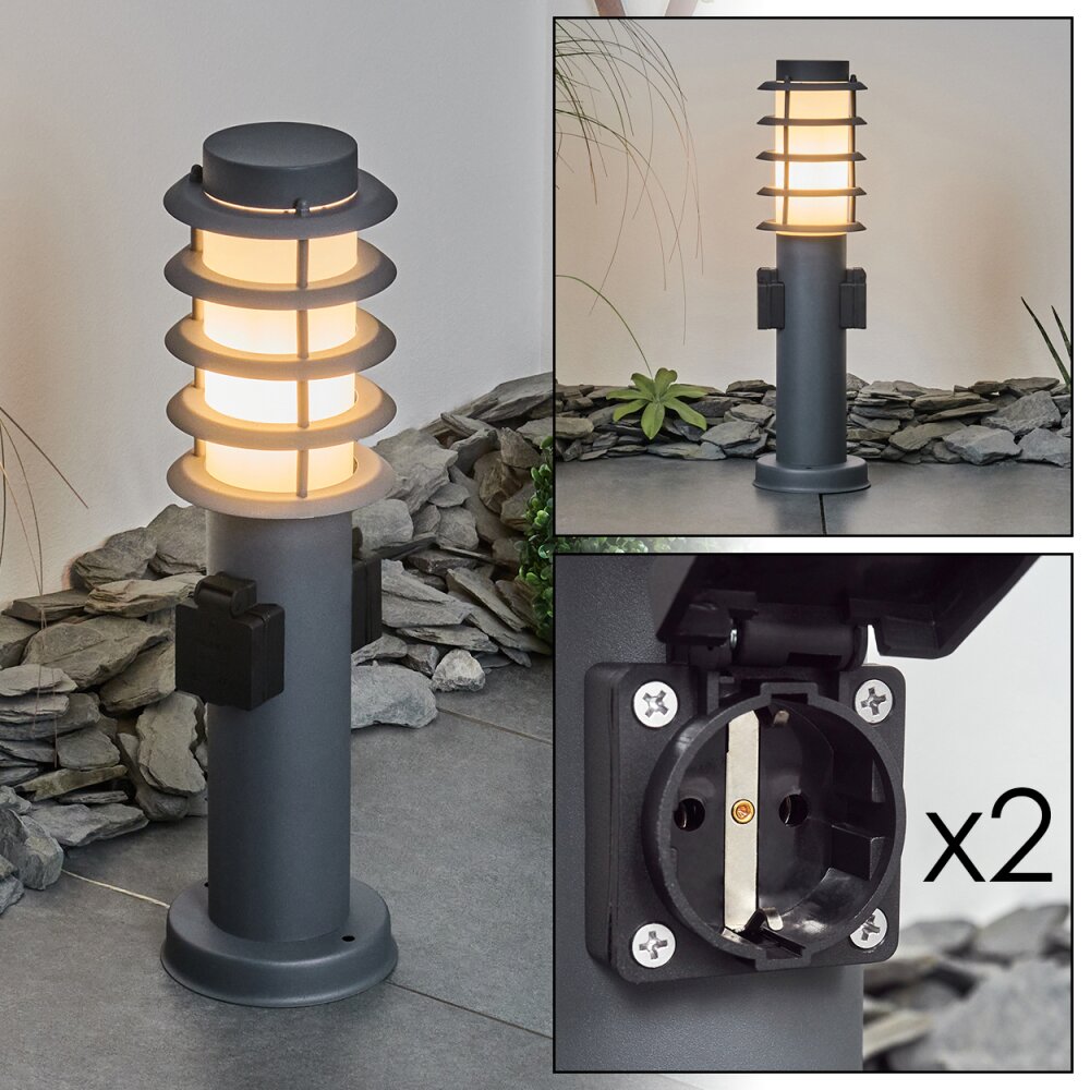 Borne lumineuse Tunes Anthracite, 1 lumière main product photo