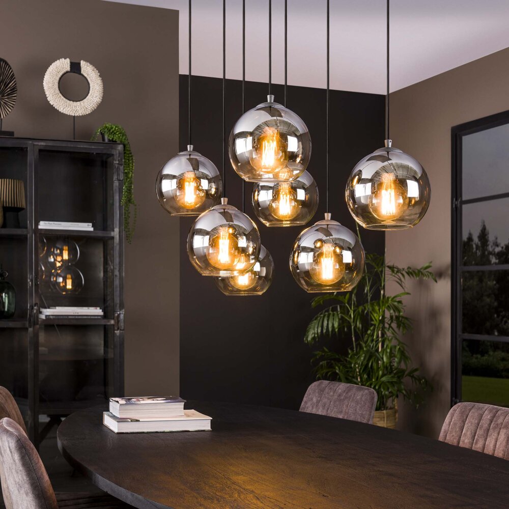 Suspension Eidanger Argent Oxydé, 7 lumières main product photo