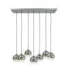 Suspension Eidanger Argent Oxydé, 7 lumières