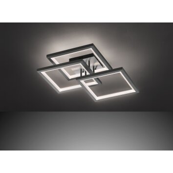 Plafonnier Wofi-Leuchten MURIEL LED Gris, 1 lumière