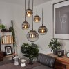 Suspension Leissigen Argent Oxydé, 5 lumières