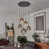 Suspension Leissigen Argent Oxydé, 5 lumières