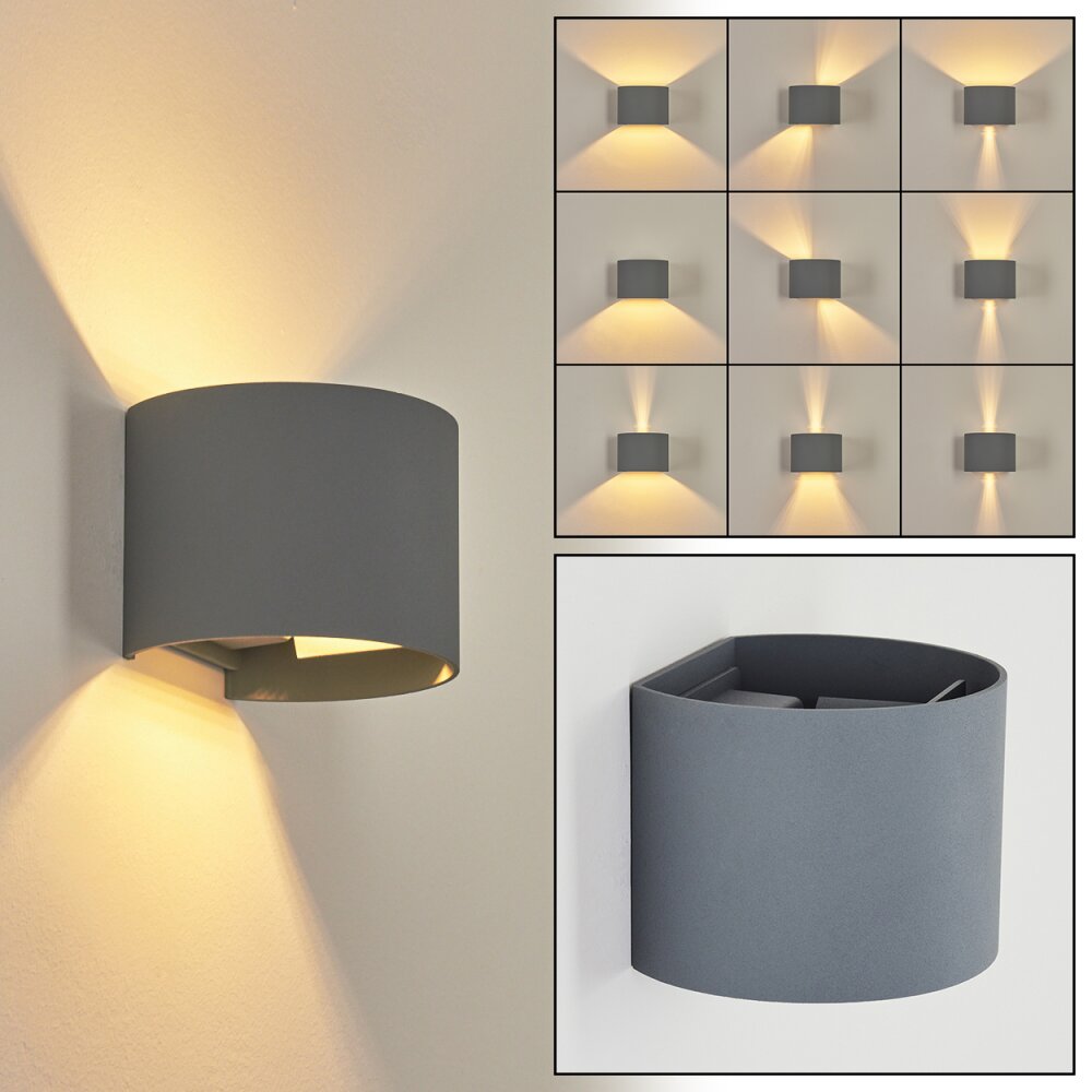 Applique murale Badajoz Gris, 1 lumière main product photo