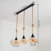 Suspension Sunnyvale Écru, Noir, 3 lumières